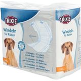 Trixie 23643 Luiers voor Honden, Reu, Maat: L-XL: 60-80 cm, Wit, 12 Stuks