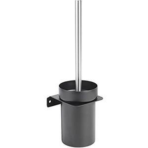 SOSmart24 Pure Black Toiletborstelhouder van metaal - zwart mat - Nordic Minimalism - Toiletborstelgarnituur Toiletborstel Badkamer WC