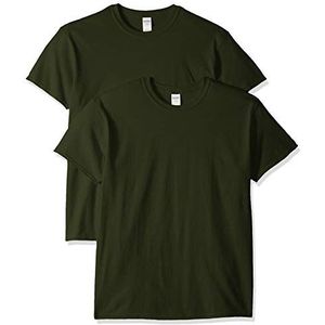 GILDAN T-shirt van zwaar katoen, stijl G5000 voor heren (pak van 10), Forest Green (2 stuks), XXL