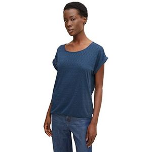 TOM TAILOR Dames T-shirt met structuur 1032202, 11758 - Midnight Sail, XXL