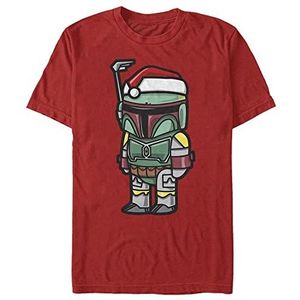 Star Wars: Classic - Boba Santa Unisex Crew neck T-Shirt Red L