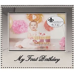 Lawrence Frames 4x6 My First Birthday fotolijst, zilver