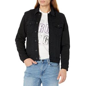 True Religion Trucker Jacket voor heren, zwart, S, Zwart, S