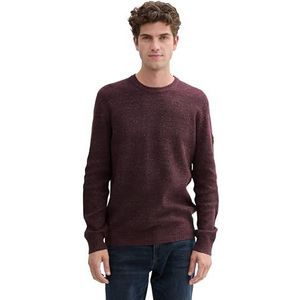 TOM TAILOR heren trui, 36923 - Gipsy Purple Tonal Nep, XL