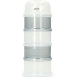 Alecto BF-4 Melkpoeder-portioneerder, BPA-vrij, 4 bewaarcontainers, ideaal voor opslag of meenemen, 4 x 100 ml, grijs