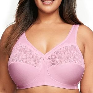Glamorise Beha met volledige bedekking voor dames, ondoorzichtig, roze gemêleerd, 90E