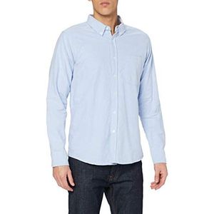 Urban Classics Basic Oxford overhemd voor heren, blauw/wit, L
