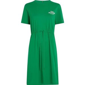 Tommy Hilfiger Dames Hilfiger TEE Jurk WW0WW45529, Groen (Radiant Green), XXS