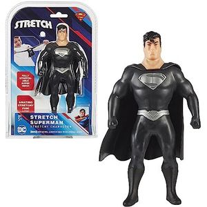 Stretch - Mini-Superman met zwart pak, DC Comics Justice League-speelgoed, rekbaar, vormbare superheldenpop, keert terug in zijn oorspronkelijke vorm, 10 cm, beroemd (TR301000)