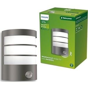Philips Calgary Wandlamp - Buitenlamp - Bewegingssensor - Antraciet - E27 fitting - Maximaal 25W - Weerbestendig; IP44