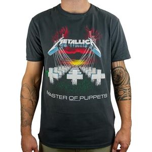 Amplified Master of Puppets T-shirt voor heren, donkergrijs/wit/groen/rood, XL