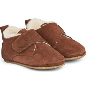 Wheat Unisex kinderschoenen Taj wol baby peuters maten jongens en meisjes 100% suède leer ademende pantoffels, 9002 cognac, 21 EU