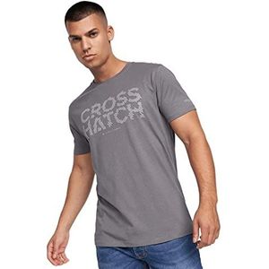Crosshatch Heren CALEMOORE T-shirt, Donkergrijs, XX-Large, Donkergrijs, XXL