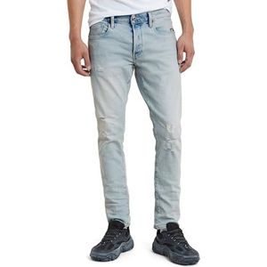 G-STAR Heren 3301 Slim Jeans, blauw (Sun Faded Ripped Isar Blue 51001-d503-g360), 28W / 30L