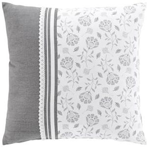 douceur d'intérieur, Afneembaar kussen (45 x 45 cm) Flavie, katoen/polyester bedrukt