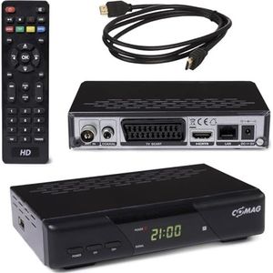 Comag Full-HD HEVC DVBT/T2 Receiver (PVR Ready, H.265, HDTV, HDMI, SCART, Mediaspeler, USB 2.0) zwart DVB-T2 HD SL30T2 HEVC incl. HDMI-kabel zwart