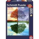 Schmidt, The Seasons Tree Puzzle - 500pc, Puzzle, Ages 12+, 1 Players