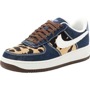 Nike - Air Force 1 '07 - Sneakers - Blauw - Textiel - Dierenprints