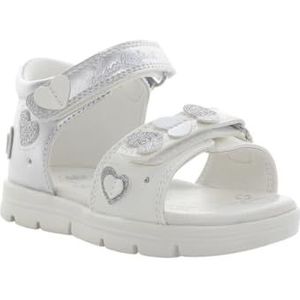 Lumberjack Whippy, platte sandalen voor meisjes 0-24, Zilver Wit, 20 EU