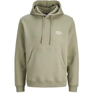 JACK & JONES Jorgreene Branding Sweat Hood Ch, zeegras, XS