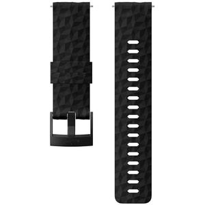 Suunto Vervangend horlogebandje, voor alle SUUNTO Spartan Sport WRH en SUUNTO 9 horloges, siliconen, lengte: 22,3 cm, brugbreedte: 24 mm, zwart/zwart, incl. pennen voor montage, SS050221000