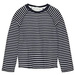 TOM TAILOR Meisjes Sweatshirt 1035179, 31457 - Irregular Offwhite Blue Stripe, 104-110