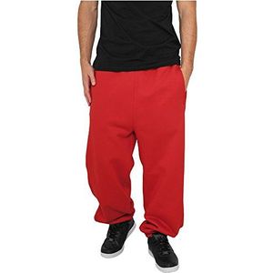 Urban Classics Joggingbroek voor heren met trekkoord, sporttaille, trainingsbroek met elastische enkels, losse pasvorm, Rouge, 4XL