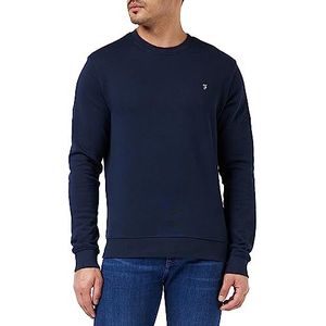 Farah - Heren sweatshirt, Fulwood trui met ronde hals, lange mouwen, biologisch katoen, moderne pasvorm, marineblauw, S, marineblauw, S