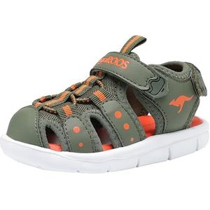 KangaROOS K-Mini sandalen voor jongens, Militaire groene vlam, 29 EU
