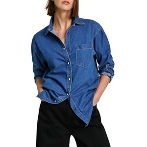 Pepe Jeans Shirt voor dames, Blauw (Denim-ht8), XS