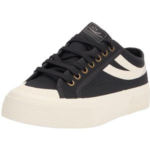 SUPERGA 2750 PANATTA 3.0, veterschoenen, uniseks, volwassenen, zwart-wit, ivoor, 36 EU, Zwart Wit Ivoor, 36 EU