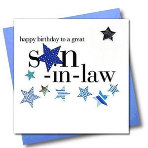 Claire Giles Harten en sterren Gelukkige Verjaardag Son-in-Law Card