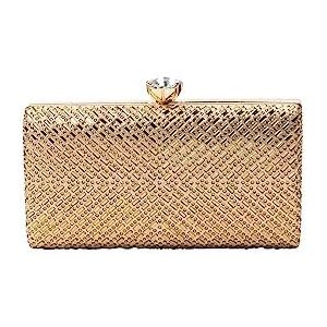 faina Clutch/avondtas dames 25928344 goud, één maat goud, goud, Eén Maat