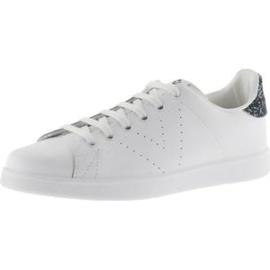 victoria Women 1125104-WOMEN Low-Top VICTORIA LEATHER LOW TENNIS & GLITTER BACK & STAMPED LOGO ROYAL 35
