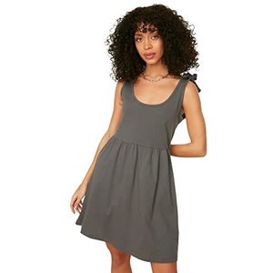 Trendyol Gebreide damesjurk, antraciet, extra klein