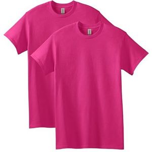 GILDAN Overhemd voor heren, ondoorzichtig (verpakking van 2), Heliconia (2 stuks), XL