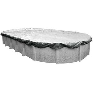 Robelle 551015-4-ROB Winter Ovaal Above-Ground Pool Cover, 10 x 15-ft, 03 - Dura-Guard Silver