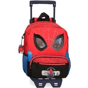 Marvel, Rood, Mochila Preescolar con Carro, rugzak + trolley