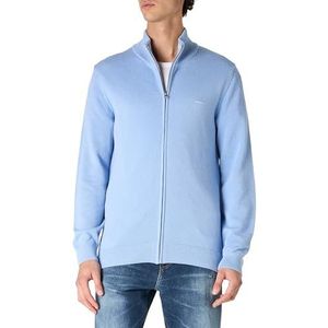 GANT Katoen Pique Zip Cardigan, Clear Sky., M