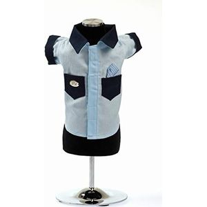 Trilly Tutti Brilli Piqué hemd met tassen in contrasterende kleur lichtblauw - 1 product