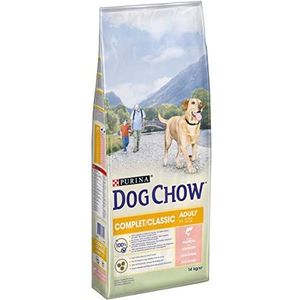 Dog Chow Compleet klassiek voer met zalm voor honden, blauw en beige, 14 kg (1 stuk)
