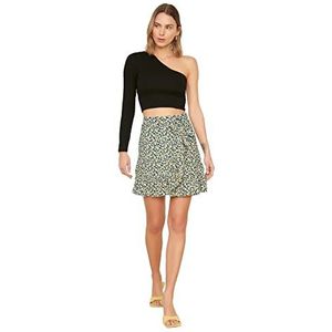 TRENDYOL Dames vliegwiel gebreide rok. Skirt, Donkerblauw, XS