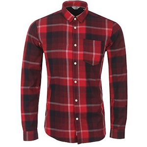 JACK & JONES Heren Jjcoryan shirt L/S One Pocket vrijetijdshemd, Meerkleurig (Chinese Red Checks: slim fit), XL