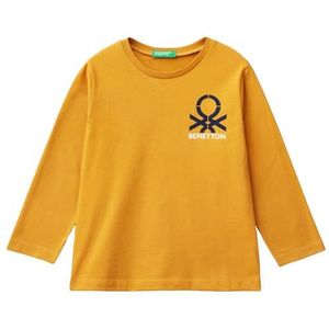 United Colors of Benetton t-shirt m/l, Geel, 4 anni