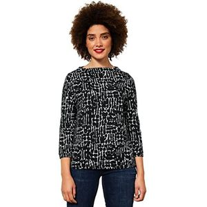 Street One Dames A318890 T-shirt 3/4 mouwen, zwart, 34, zwart, 34