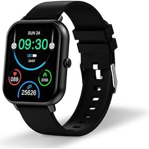 DCU TECNOLOGIC – Smartwatch met gebogen glas PRO – aanpasbaar 1,83 inch high-definition touchscreen – IP67 waterdicht – 123 sportmodi – zwart, zwart, Eén maat, Modern