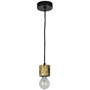 Homemania HOMBR_0305 Hanglamp Shape Basis, kroonluchter, hout, metaal, zwart, 10 x 3,5 x 100 cm