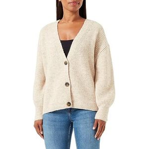 TILDEN Dames oversized gebreide jas 39431303, lichtbeige melange, XS/S, Lichtbeige Melange, XS/S