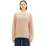 Oversized gebreide pullover met ribboorden