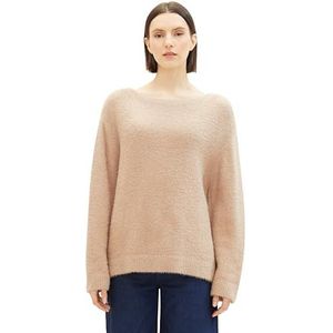 Oversized gebreide pullover met ribboorden